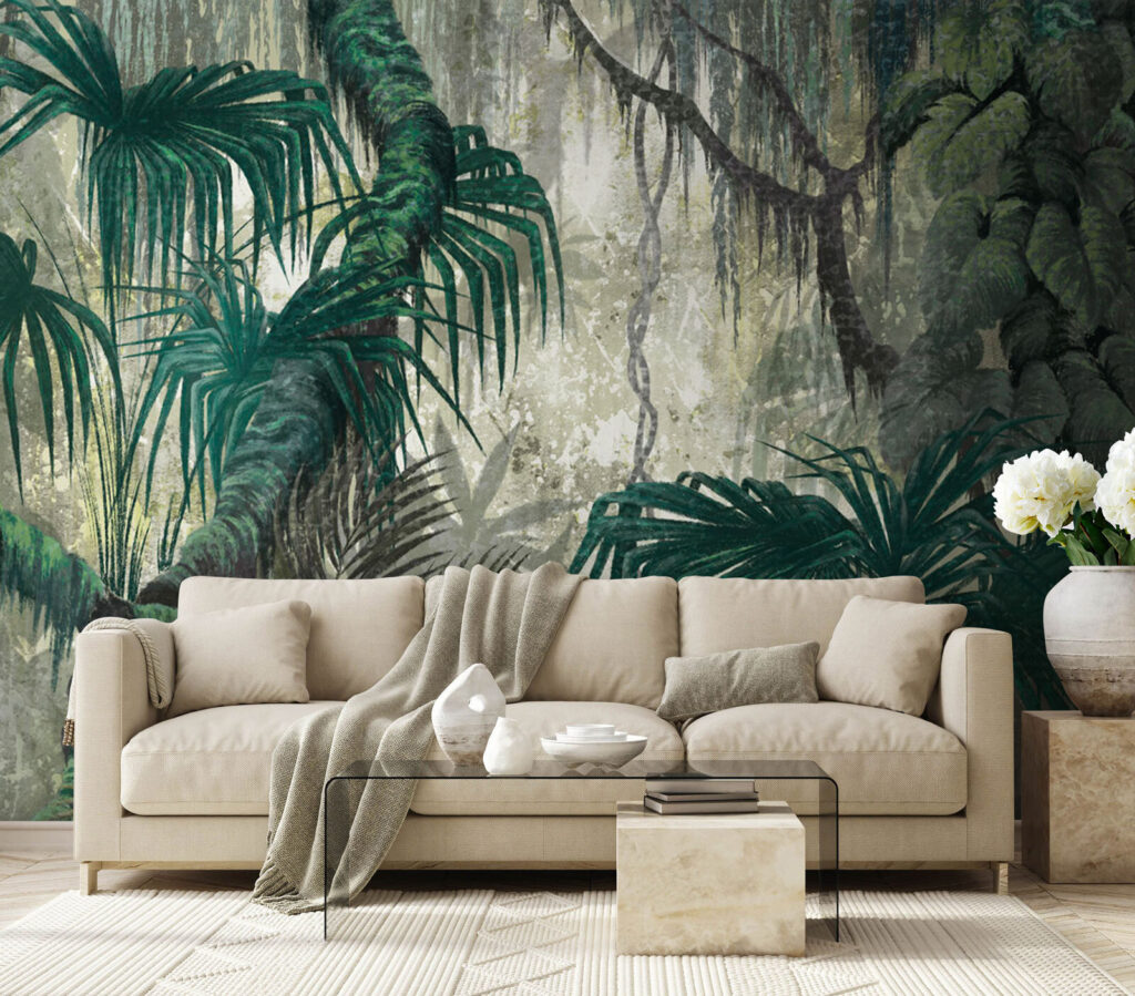 Painting of a forest Painting of a forest