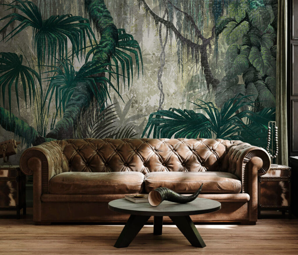 Painting of a forest Painting of a forest