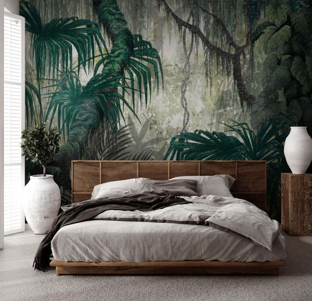 Painting of a forest Painting of a forest