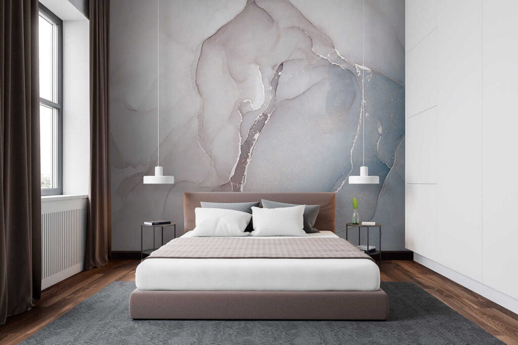 Abstract flowing shapes in soft tones