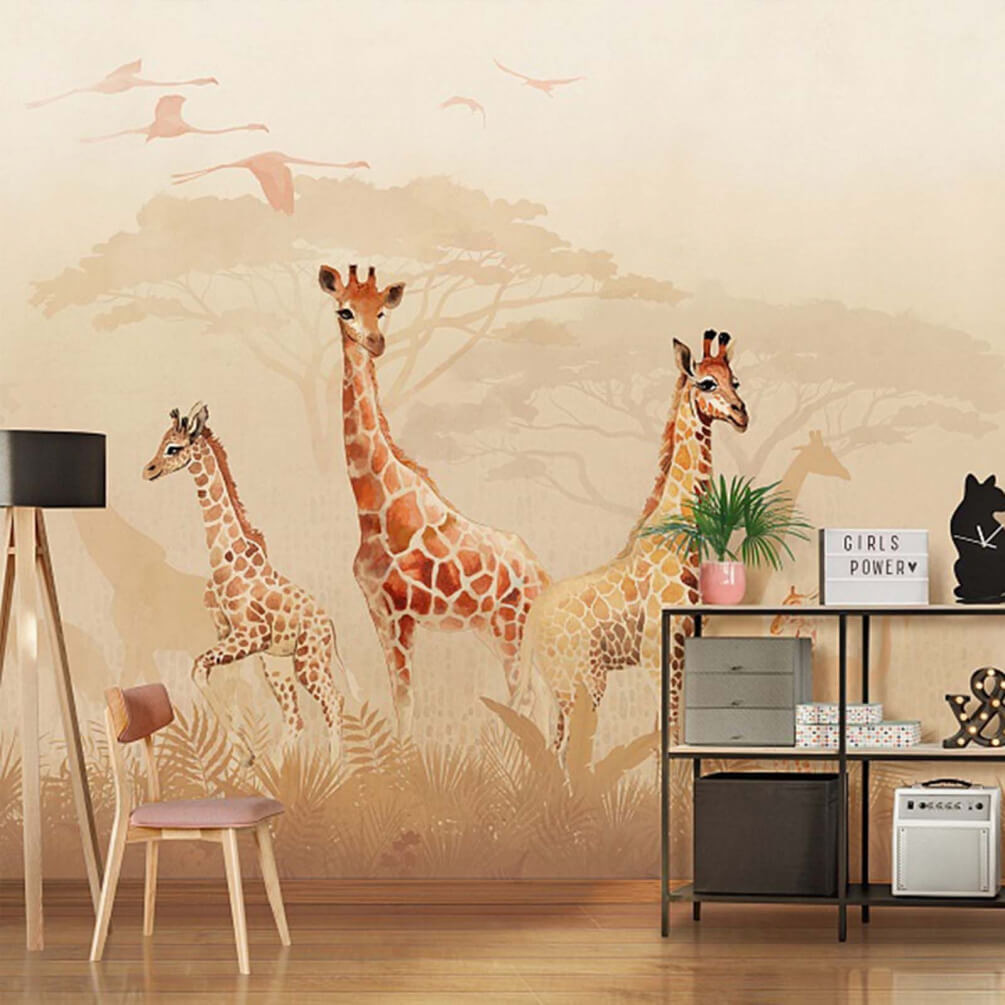 Group of giraffes in a field Group of giraffes in a field