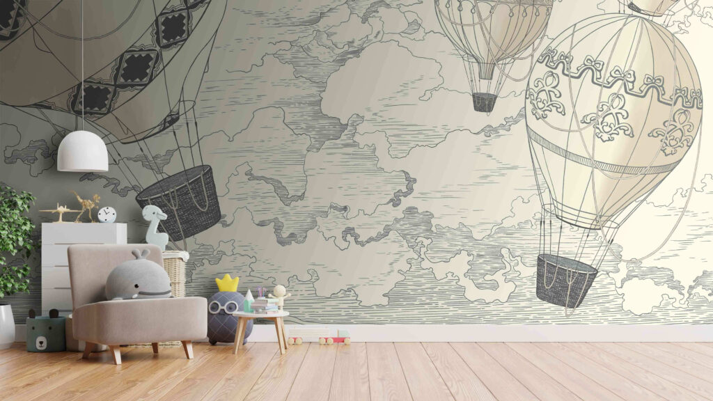 Group of hot air balloons in the sky Group of hot air balloons in the sky