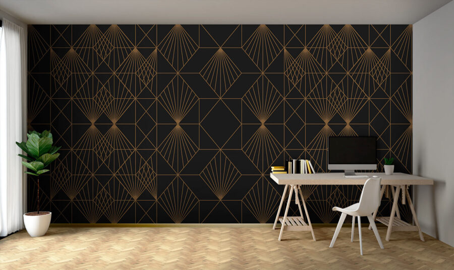 Elegáns geometriai mintázatú fémes mintázat