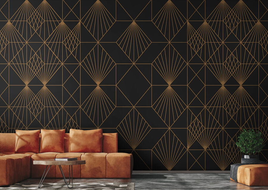 Elegáns geometriai mintázatú fémes mintázat