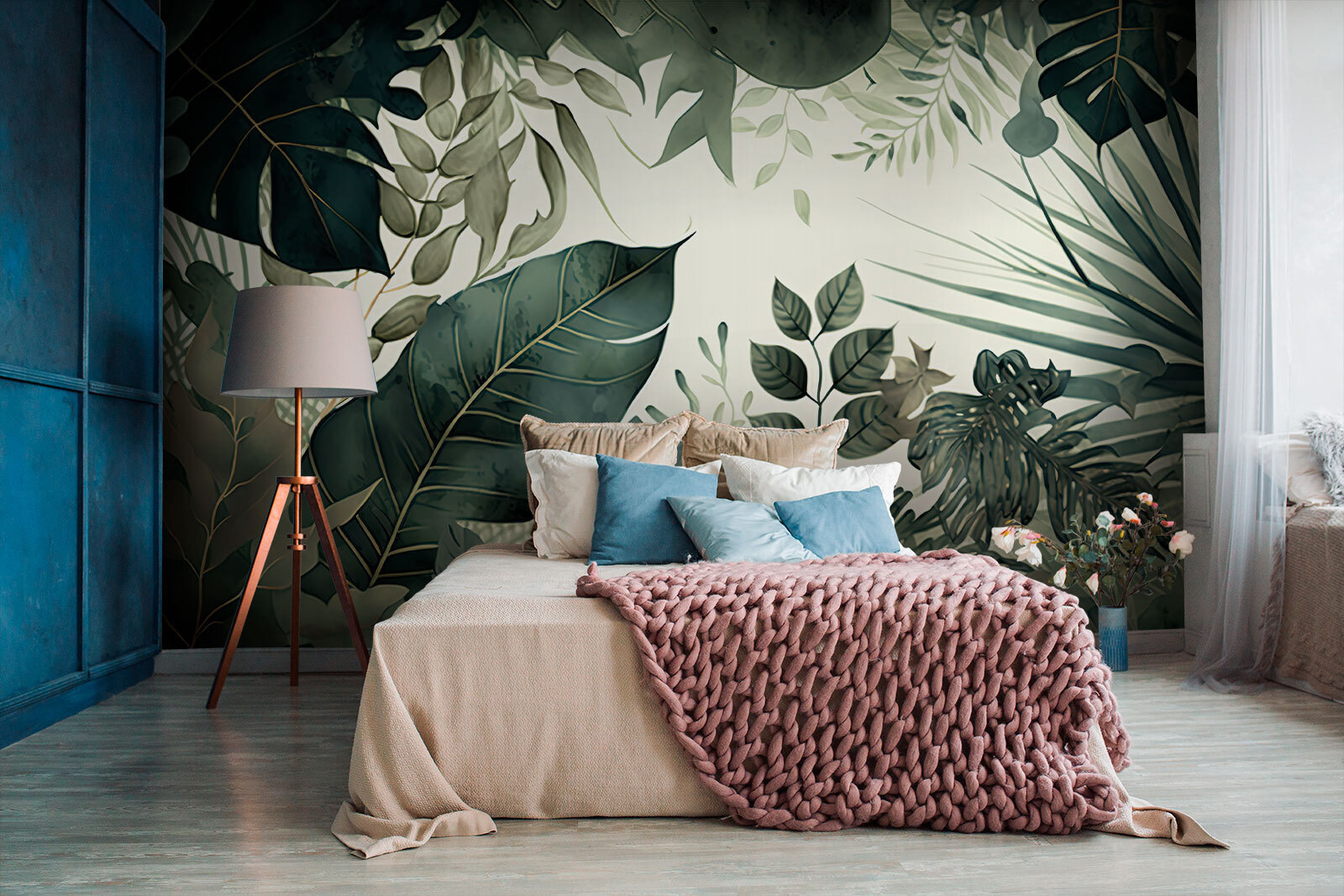 Lush green leaves in vibrant tones