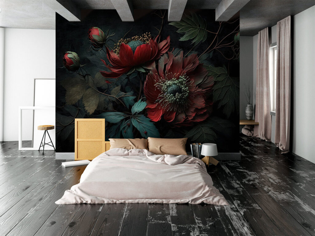 Dark blooms in a moody setting Dark blooms in a moody setting