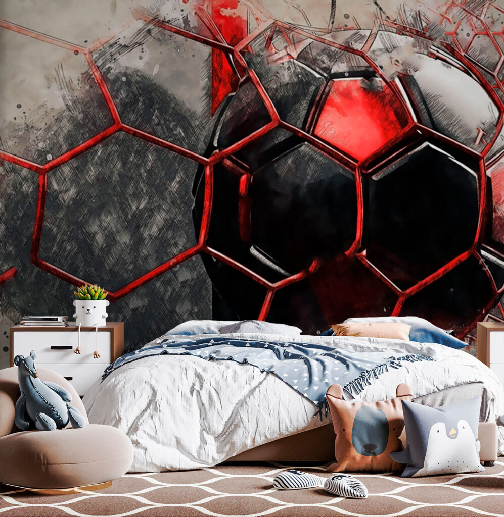 Football ball in a net Football ball in a net