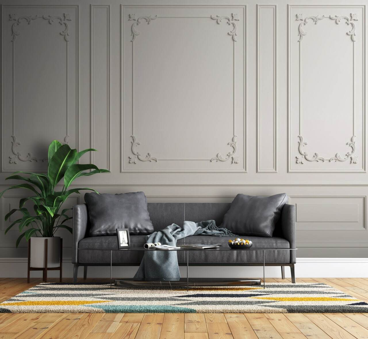 Fehér fal díszléccel u72615pig1m - Fehér fal díszléccel - tegory