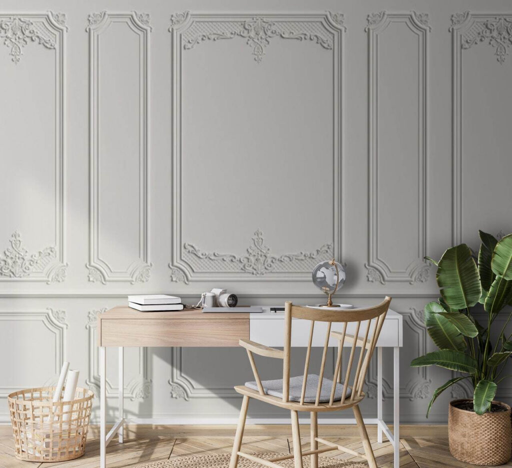 Wall with white walls Wall with white walls