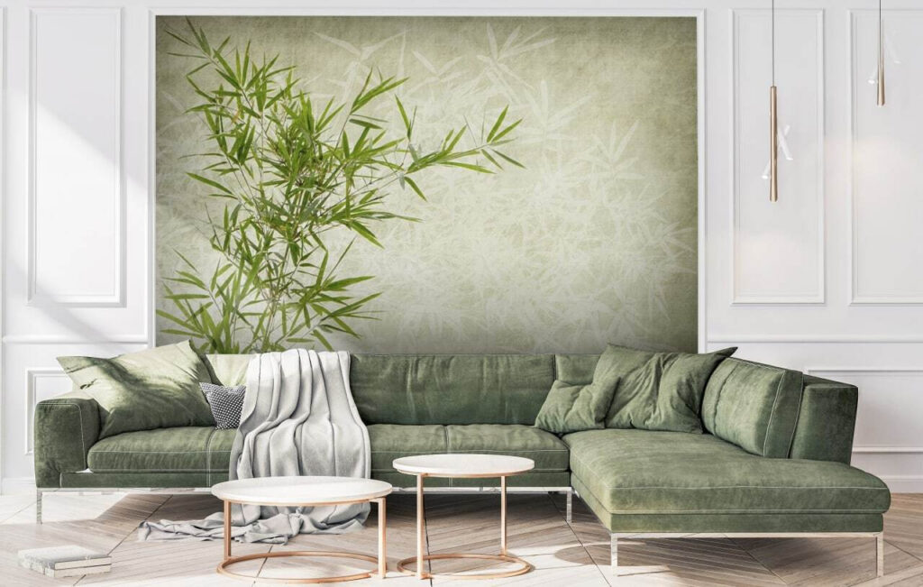 Lush bamboo against a textured background Lush bamboo against a textured background