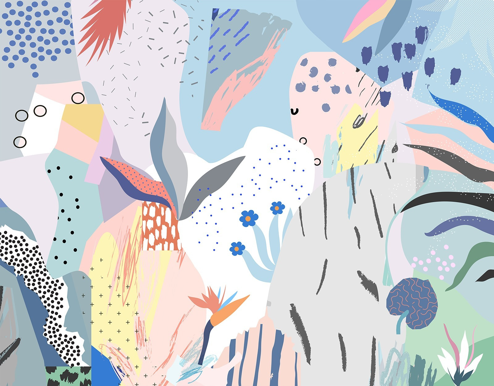 Colorful art with different shapes and colors Colorful art with different shapes and colors