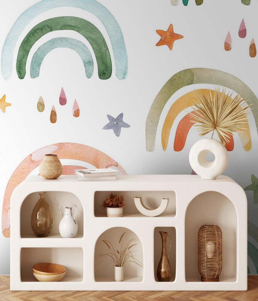 u72183pir3 879x1024 - Mintázat vízfesték szivárványok és csillagok - tegory