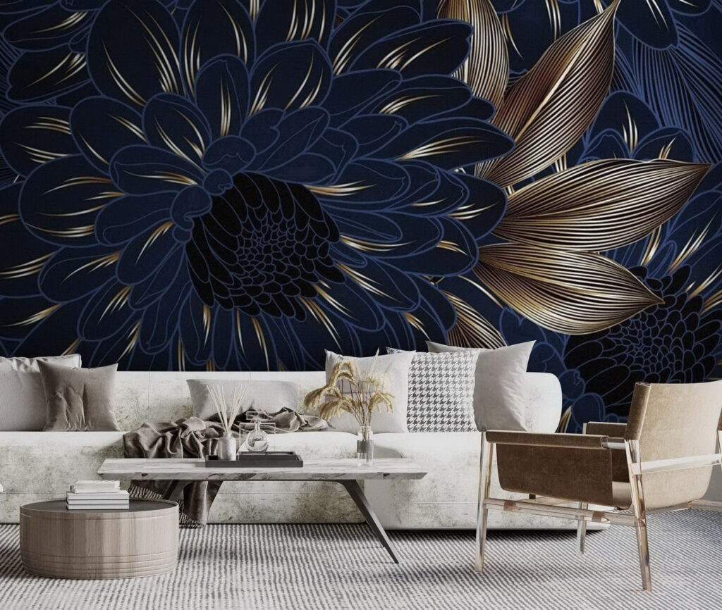 Elegant floral design on dark background Elegant floral design on dark background