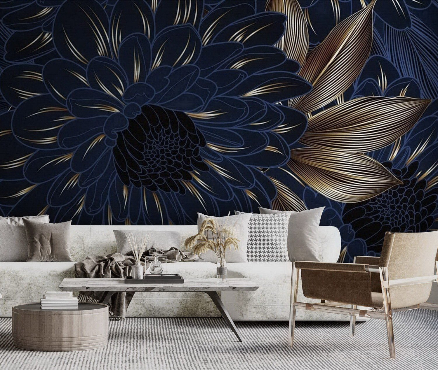 Elegant floral design on dark background Elegant floral design on dark background