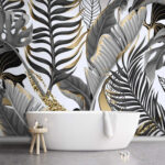 Fotótapéta Levelek és virágok mintája