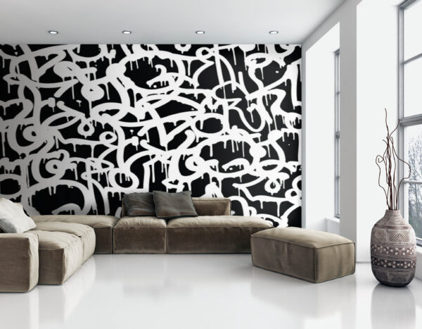Fekete-fehér graffiti Fekete-fehér graffiti