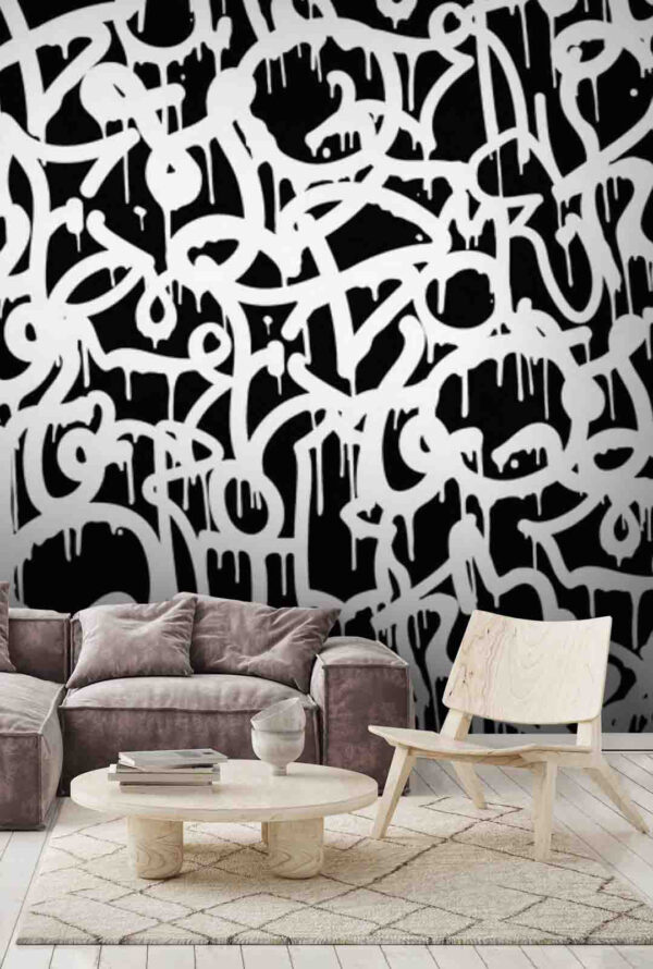 Fekete-fehér graffiti Fekete-fehér graffiti