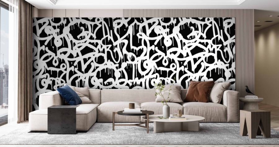 Fekete-fehér graffiti