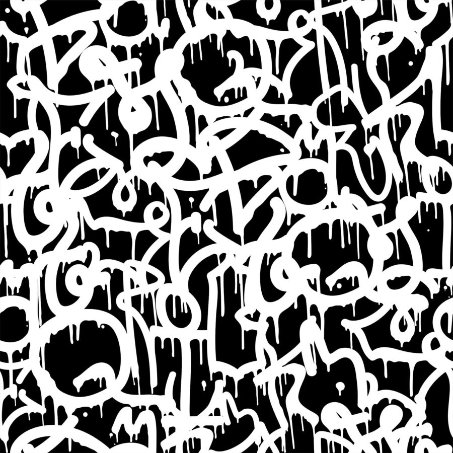 Fekete-fehér graffiti