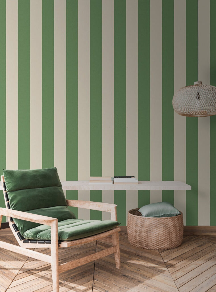 Green and beige striped background Green and beige striped background