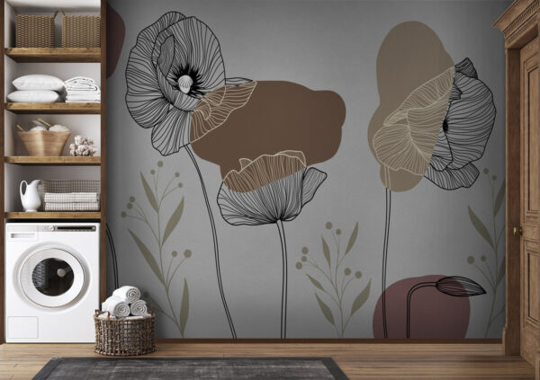 Fotótapéta Fotótapéta Virágok és növények rajzolása (Cikkszám: u71639)