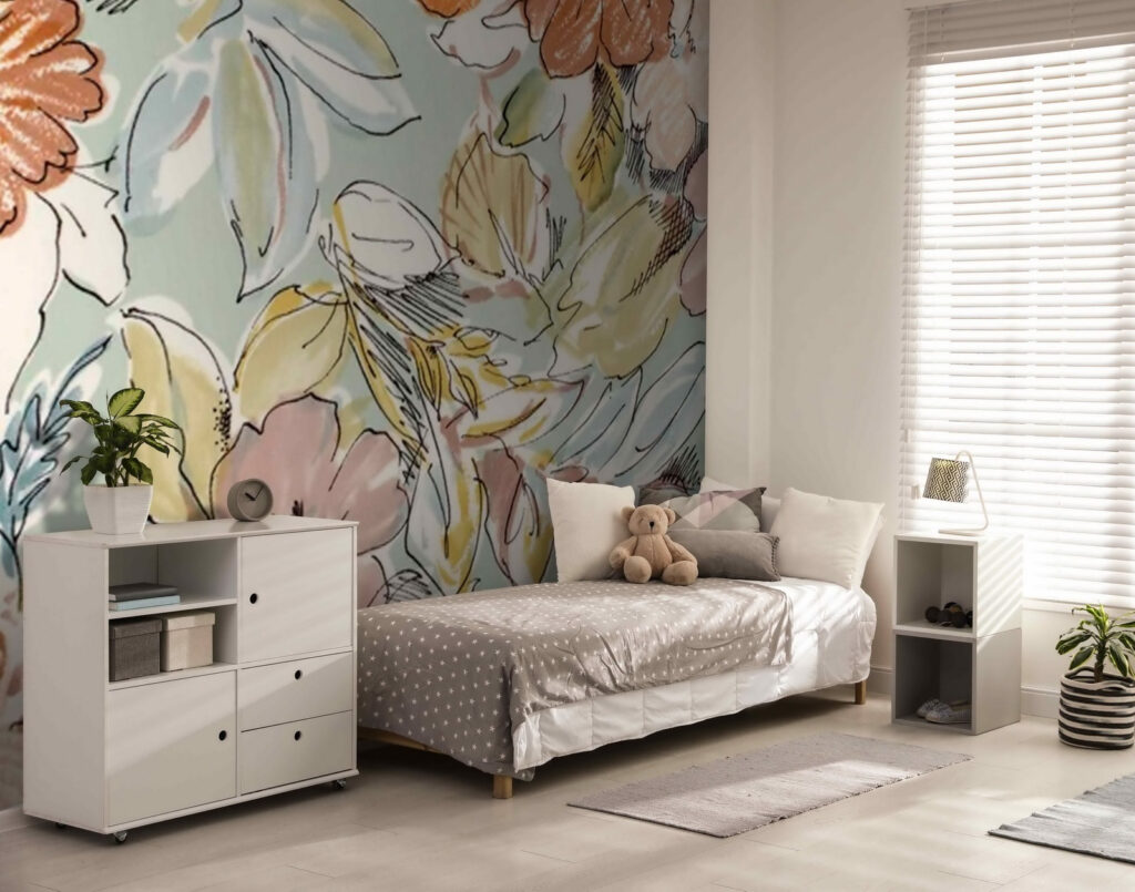 Botanical patterns in soft pastel hues Botanical patterns in soft pastel hues