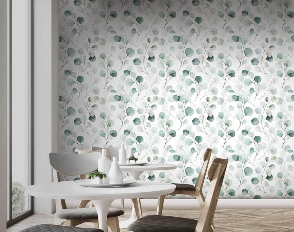 Pattern of green leaves Pattern of green leaves