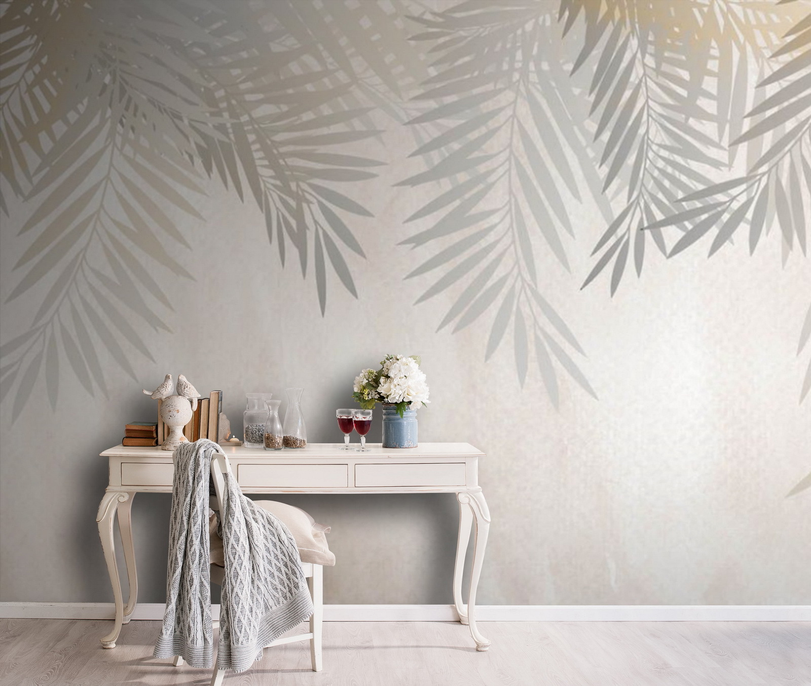 Delicate leaves on a soft background