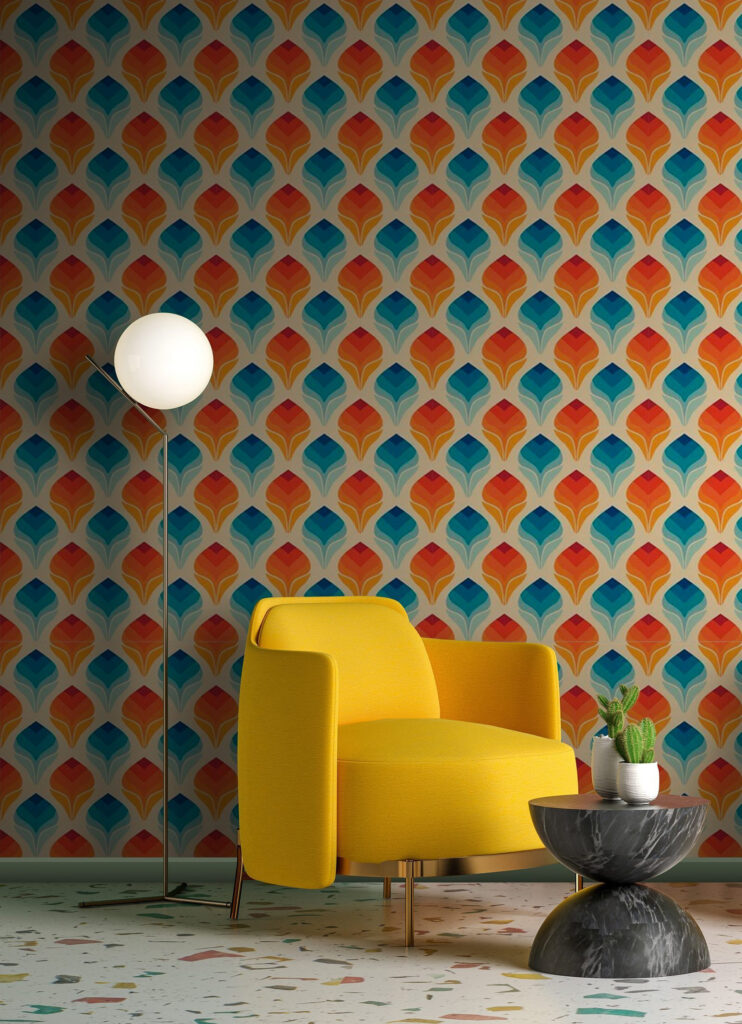 Narancssárga és kék levelek mintája u71428pig3 742x1024 - Narancssárga és kék levelek mintája - tegory