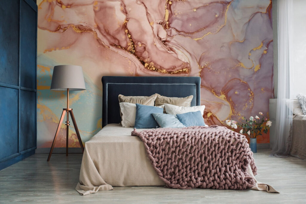 Abstract swirls in soft colors