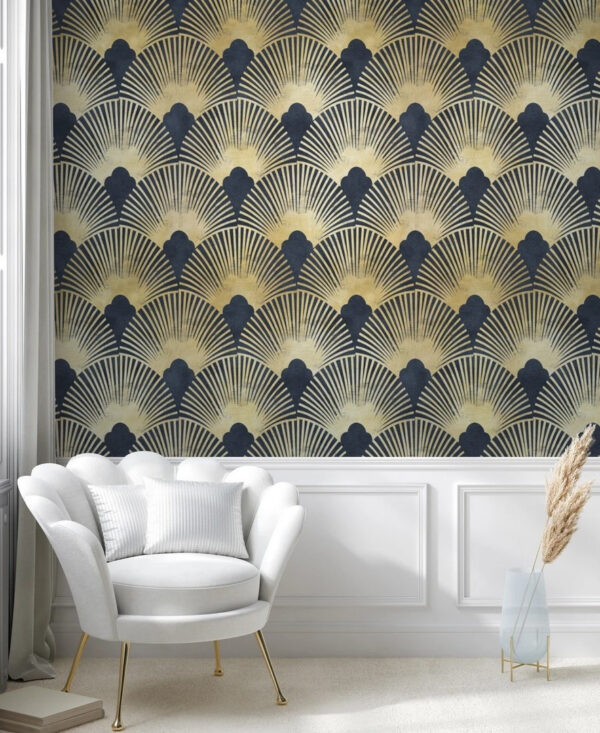 Elegáns szimmetrikus art deco minta Fotótapéta Elegáns szimmetrikus art deco minta