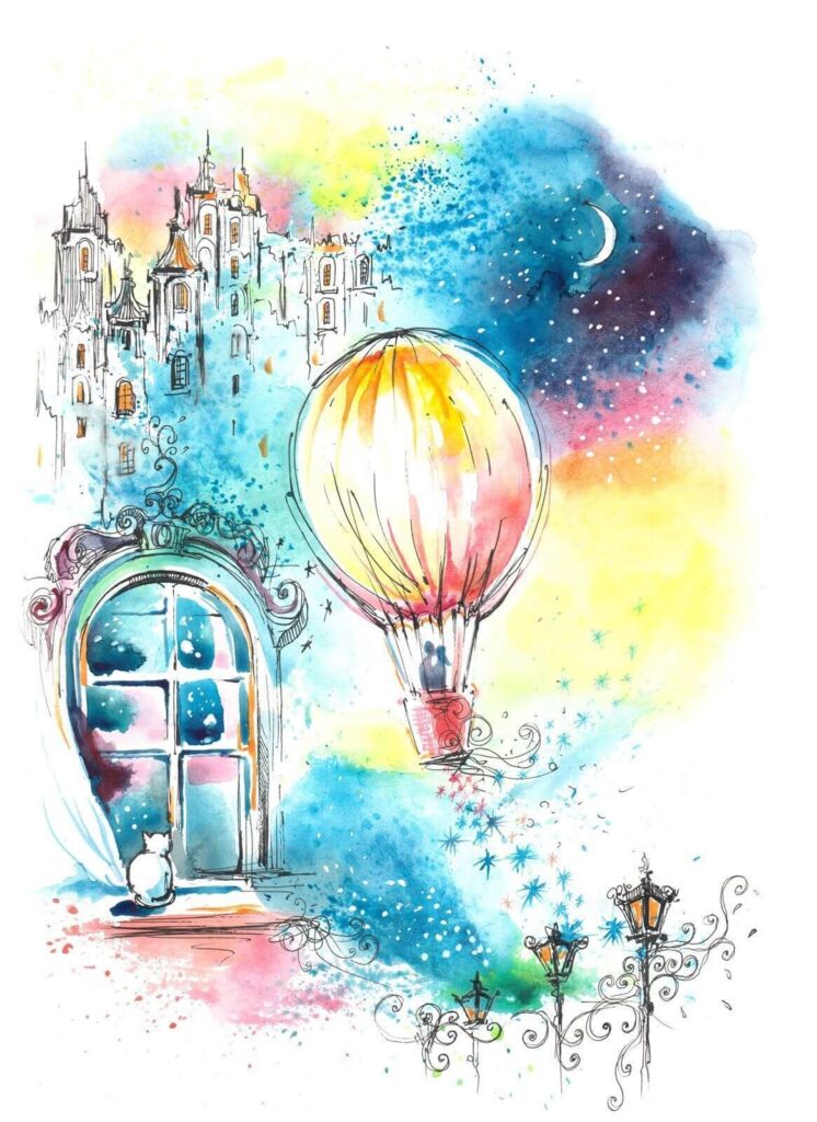 Hőlégballon az égen Hőlégballon az égen