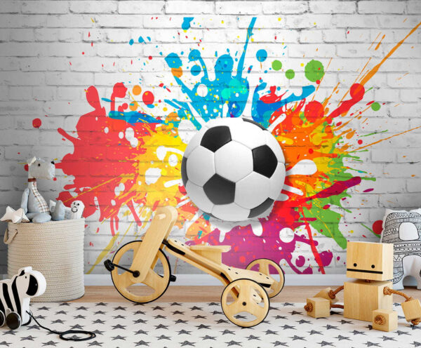 Futball labda egy téglafalra Futball labda egy téglafalra
