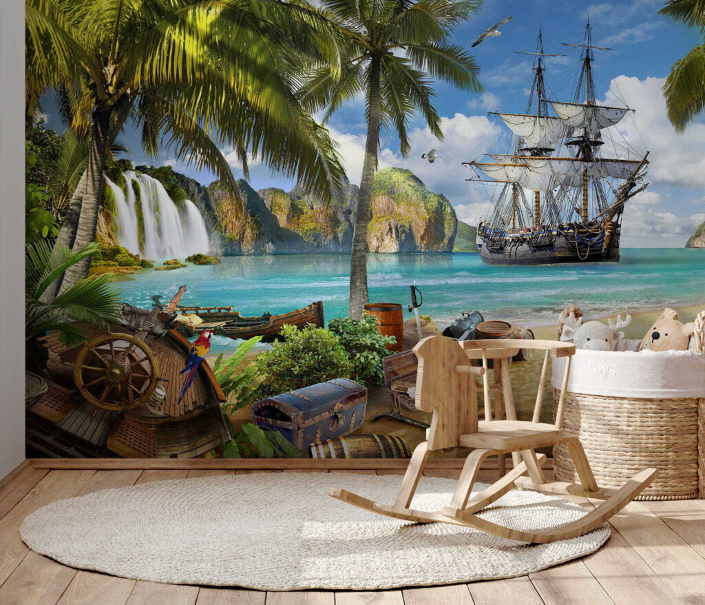 Pirate ship on a beach Pirate ship on a beach