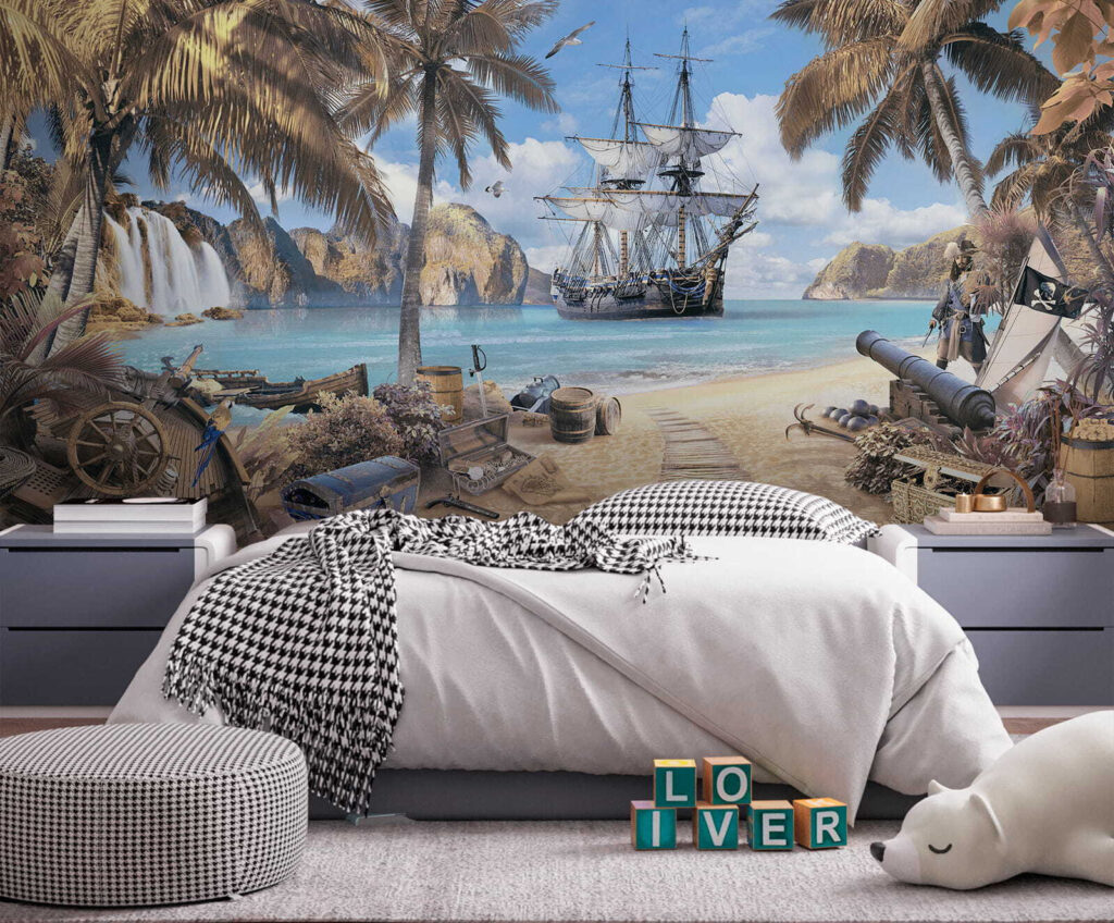 Pirate ship on a beach Pirate ship on a beach