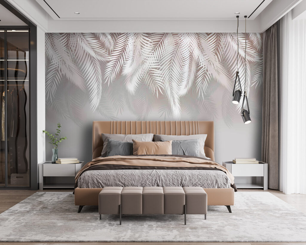 White leaves on a gray background White leaves on a gray background