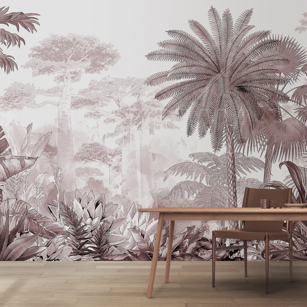 A group of trees and plants