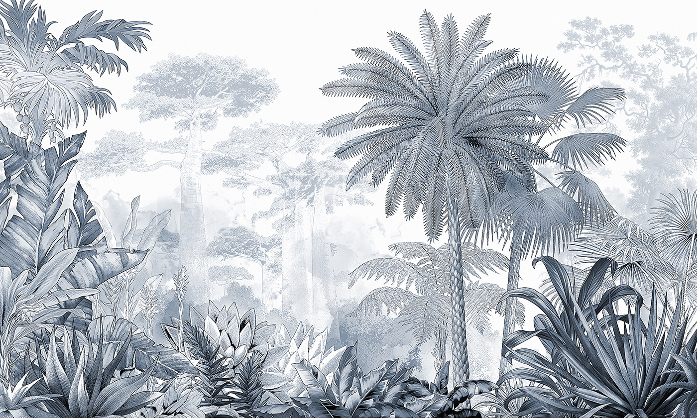 A group of trees and plants