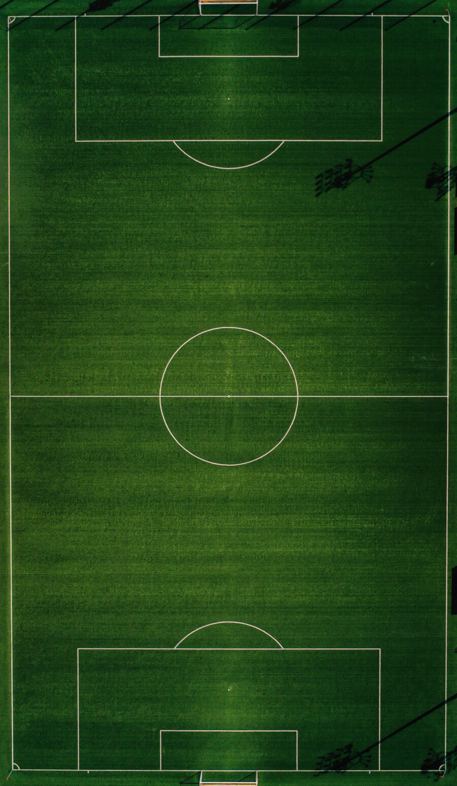 Futballpálya fehér körrel