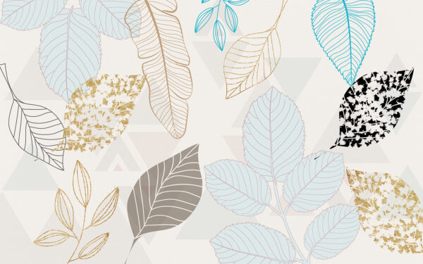 Pattern of leaves on a white background Pattern of leaves on a white background