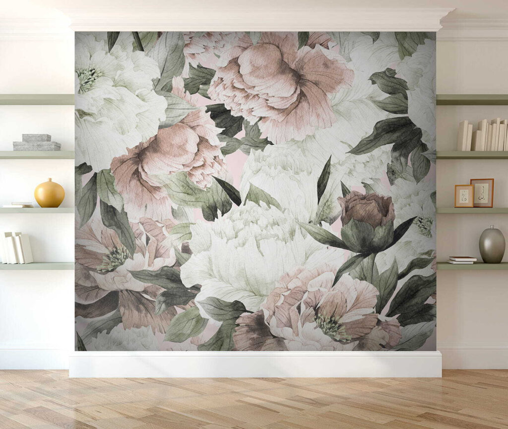 Delicate floral patterns in soft hues