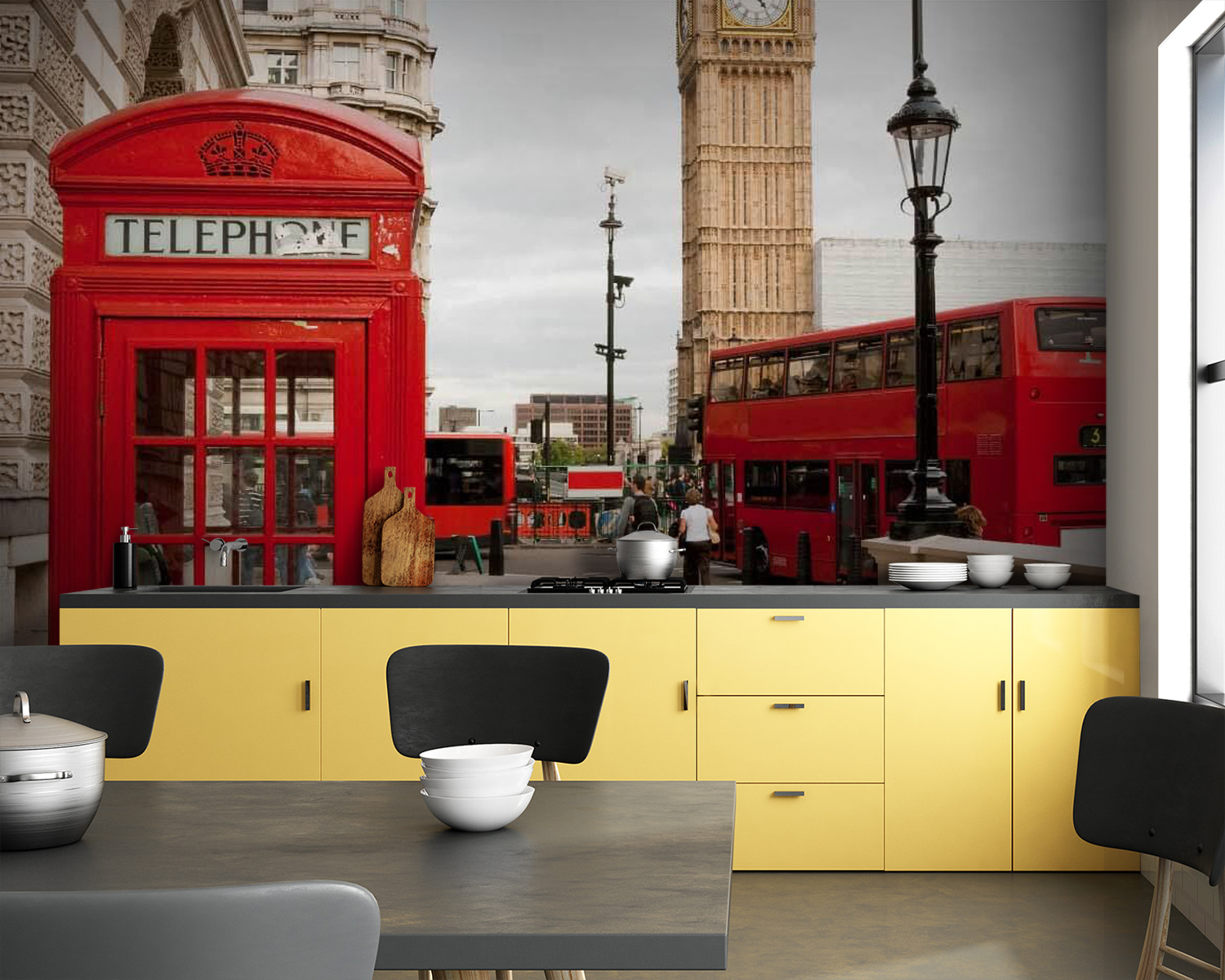 Piros telefonfülke egy városban u55730pik83m - Piros telefonfülke egy városban - tegory