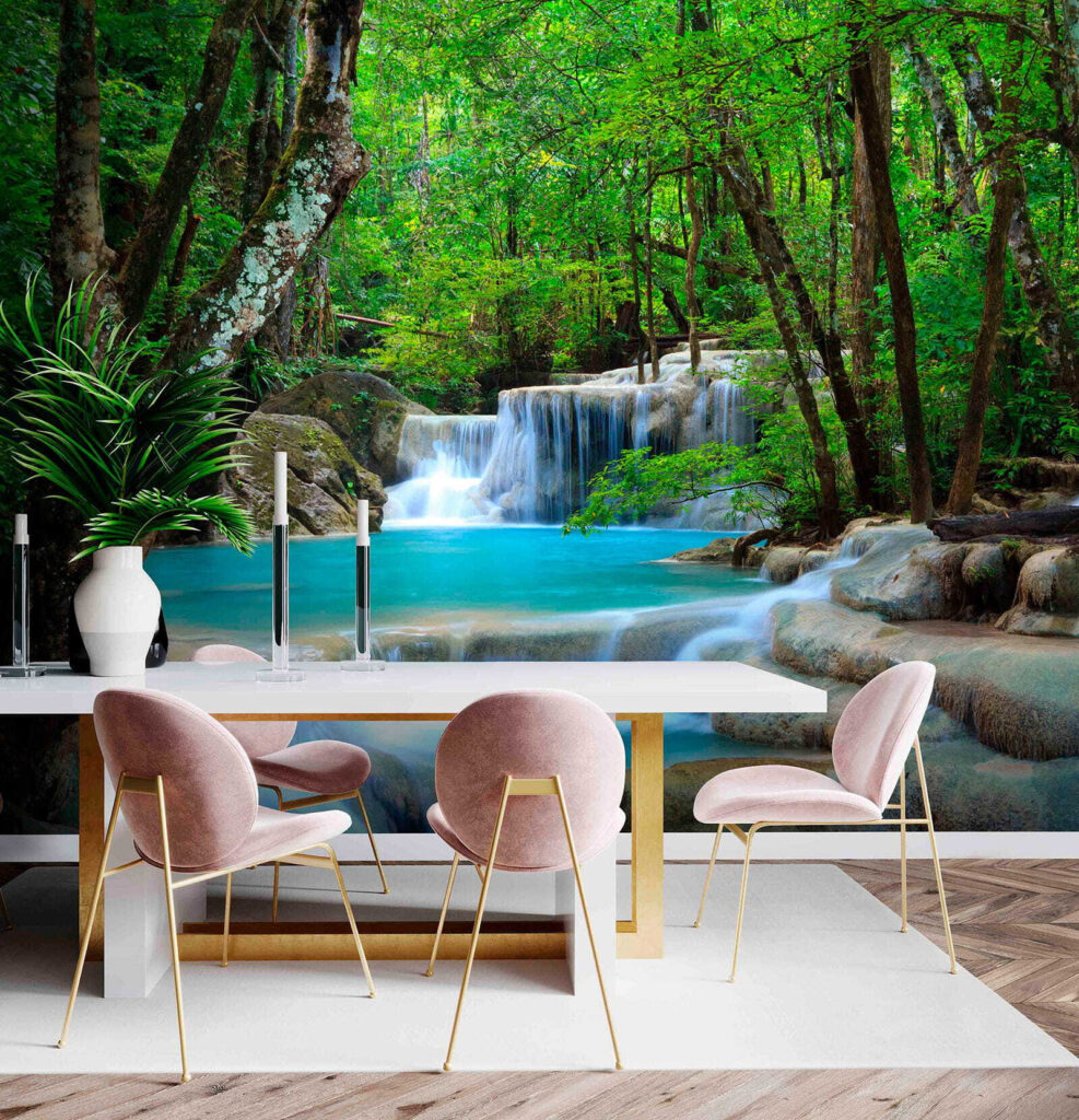 Waterfall in a forest Waterfall in a forest