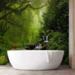 Fotótapéta Egy erdőben folyó patak