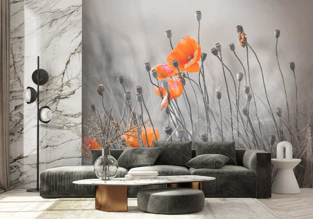 Orange flowers in a field Orange flowers in a field