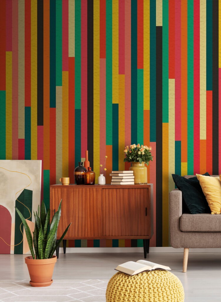 Colorful vertical lines