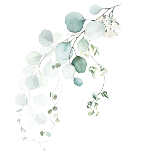 Watercolor of a branch with leaves Watercolor of a branch with leaves