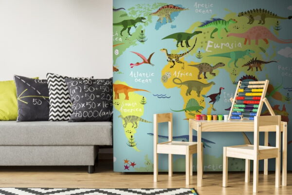 Dinoszauruszok térképe fehér szöveggel Dinoszauruszok térképe fehér szöveggel