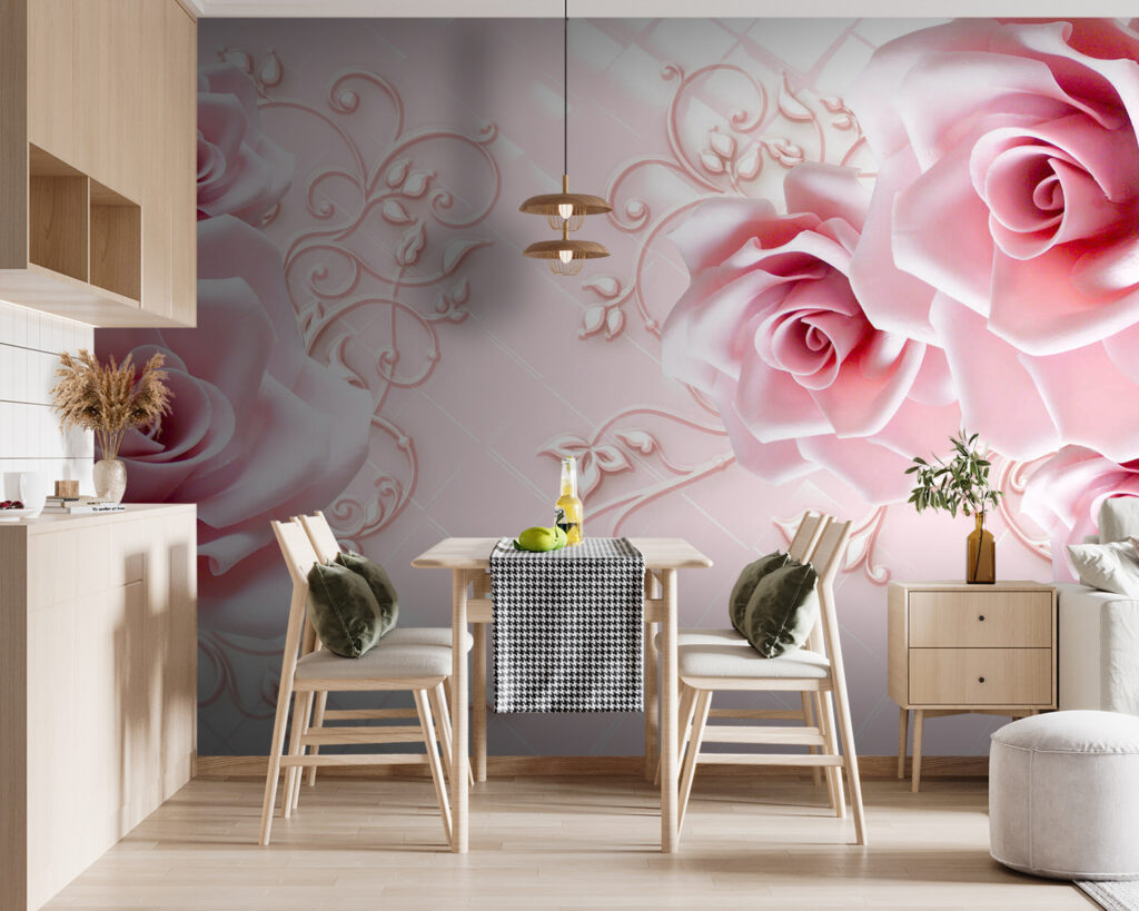 Delicate roses on a soft background