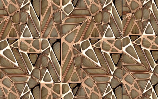 Összetett geometriai minta meleg tónusokban. Összetett geometriai minta meleg tónusokban.